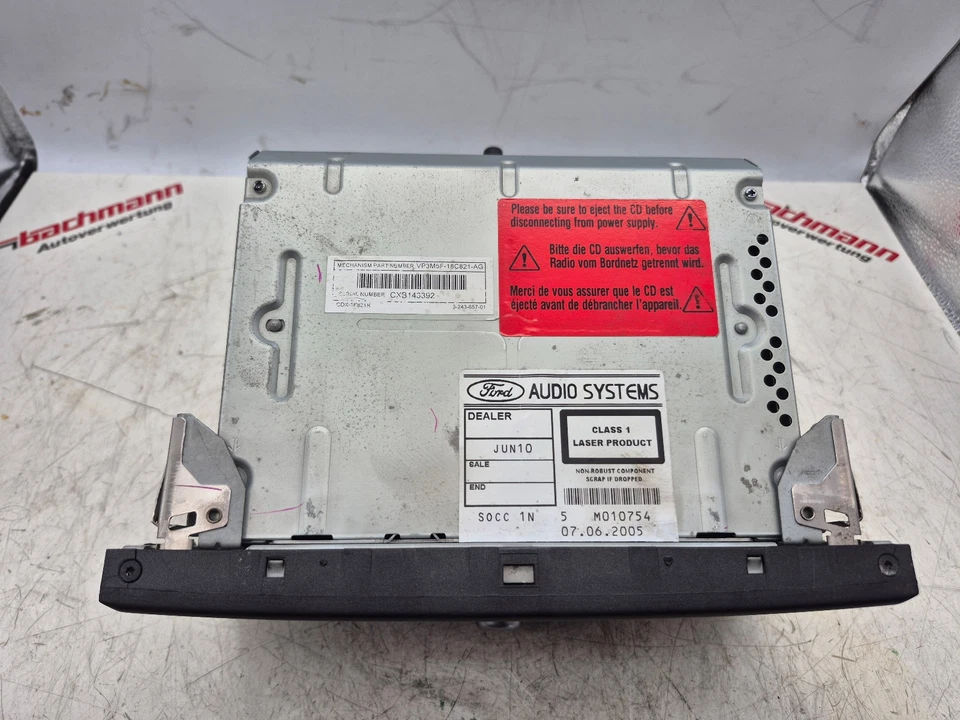 CD Radio C307 C214 MP3 RDS  Ford Focus  Bj. 6/2005  4M5T18C815BE  Code dabei - Bild 3 von 4