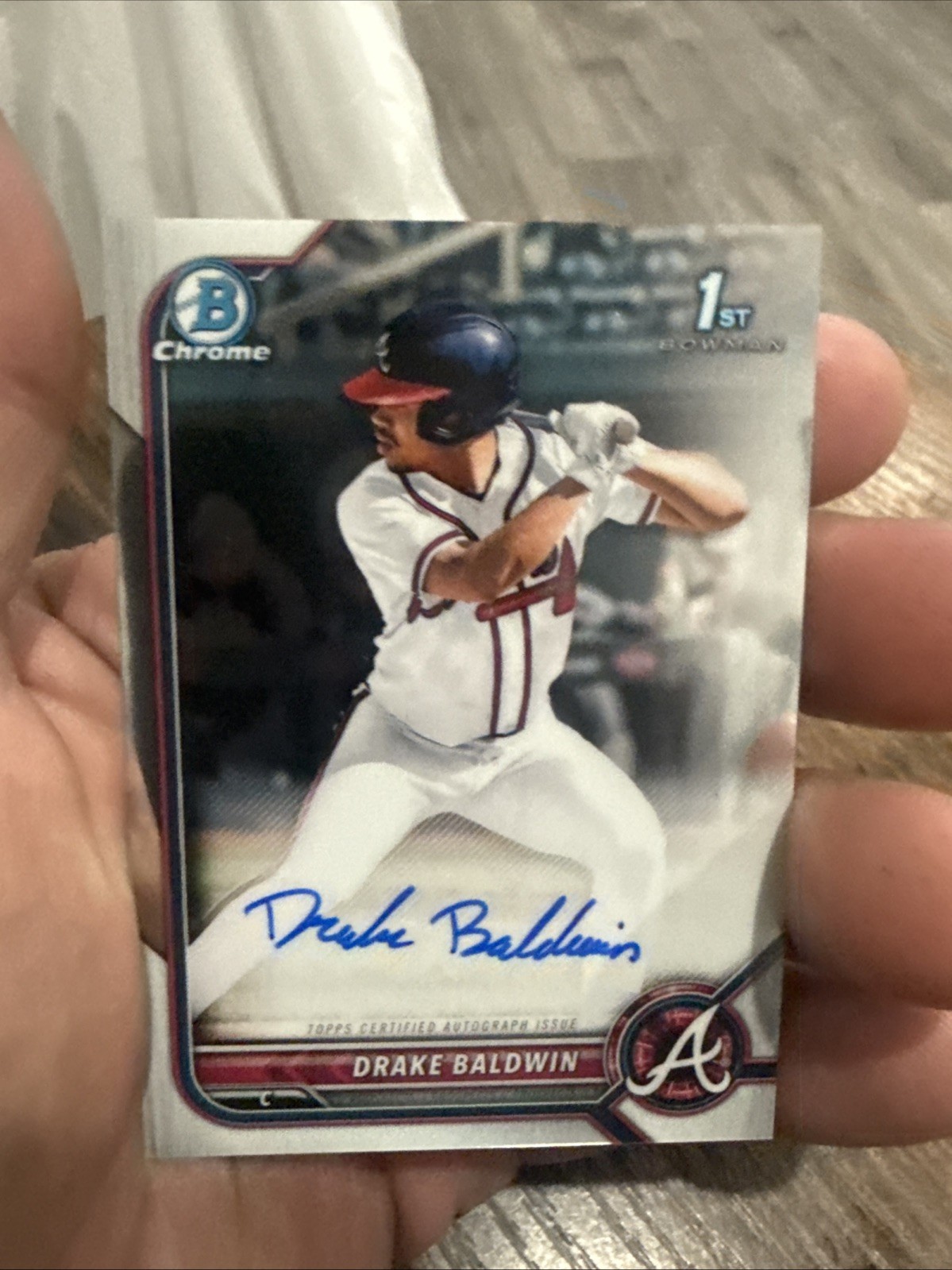 2022 Bowman Draft Chrome 1st Drake Baldwin Auto Braves #CDA-DBN B A57