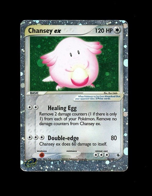 2003 Pokemon RUBY & SAPPHIRE CHANSEY EX HOLO 96/109 RARE! HP POOR DMG