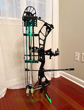 PSE Nock On Embark Compound Bow – Special Ops Black w/ Spot Hogg Fast Eddie XL