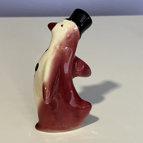 Sombrero de copa de pingüino coctelera de pimienta Nueva Inglaterra cerámica antropomórfica - Imagen 5 de 10