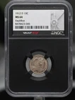 1912 D BARBER SILVER DIME VAULT BOX NGC MS64 - Natural Toning. Denver Stunner!