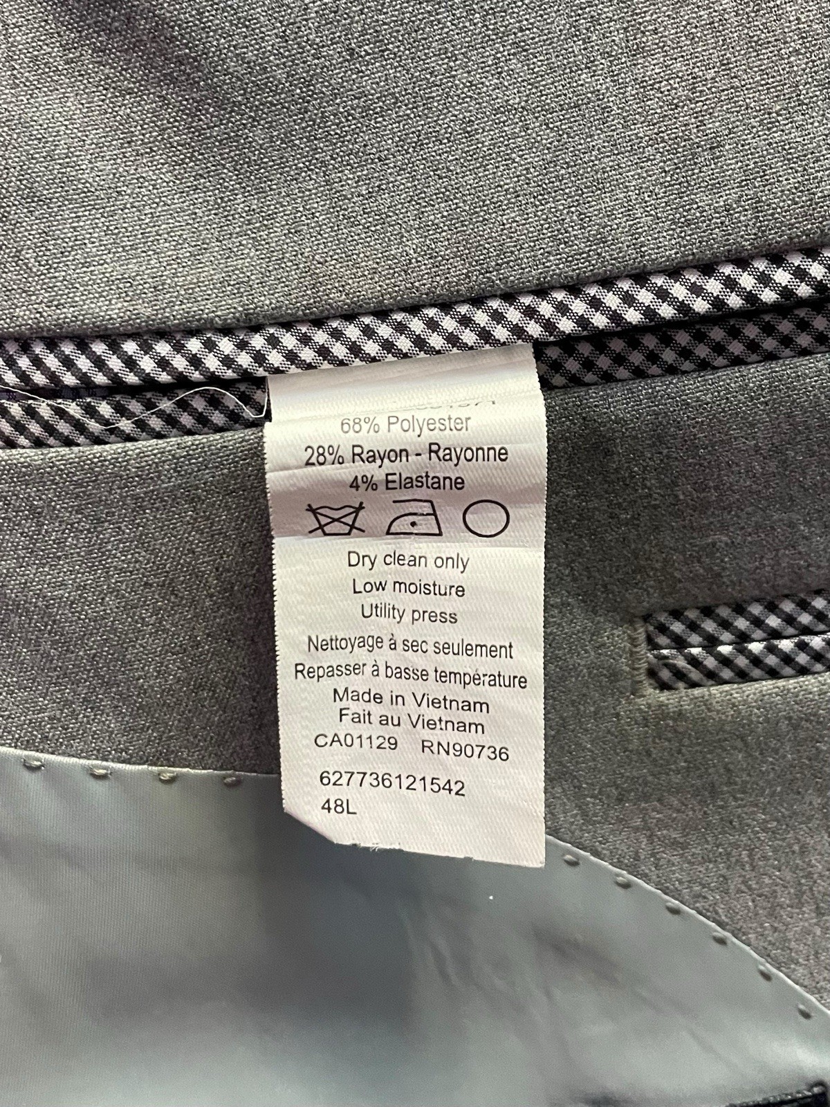 Chaps Light Gray Blazer Jacket 2 Button Lined Cla… - image 6