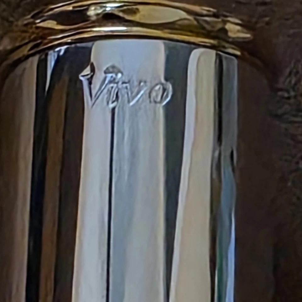 SALE Pearl Vivo Pristine Silver .970 Flute Headjoint Gold Trim Curved Taper - Image 3 of 4