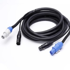 High Quality Stage Lights 3 Pin DMX Combo Power Connector Cable for Audio