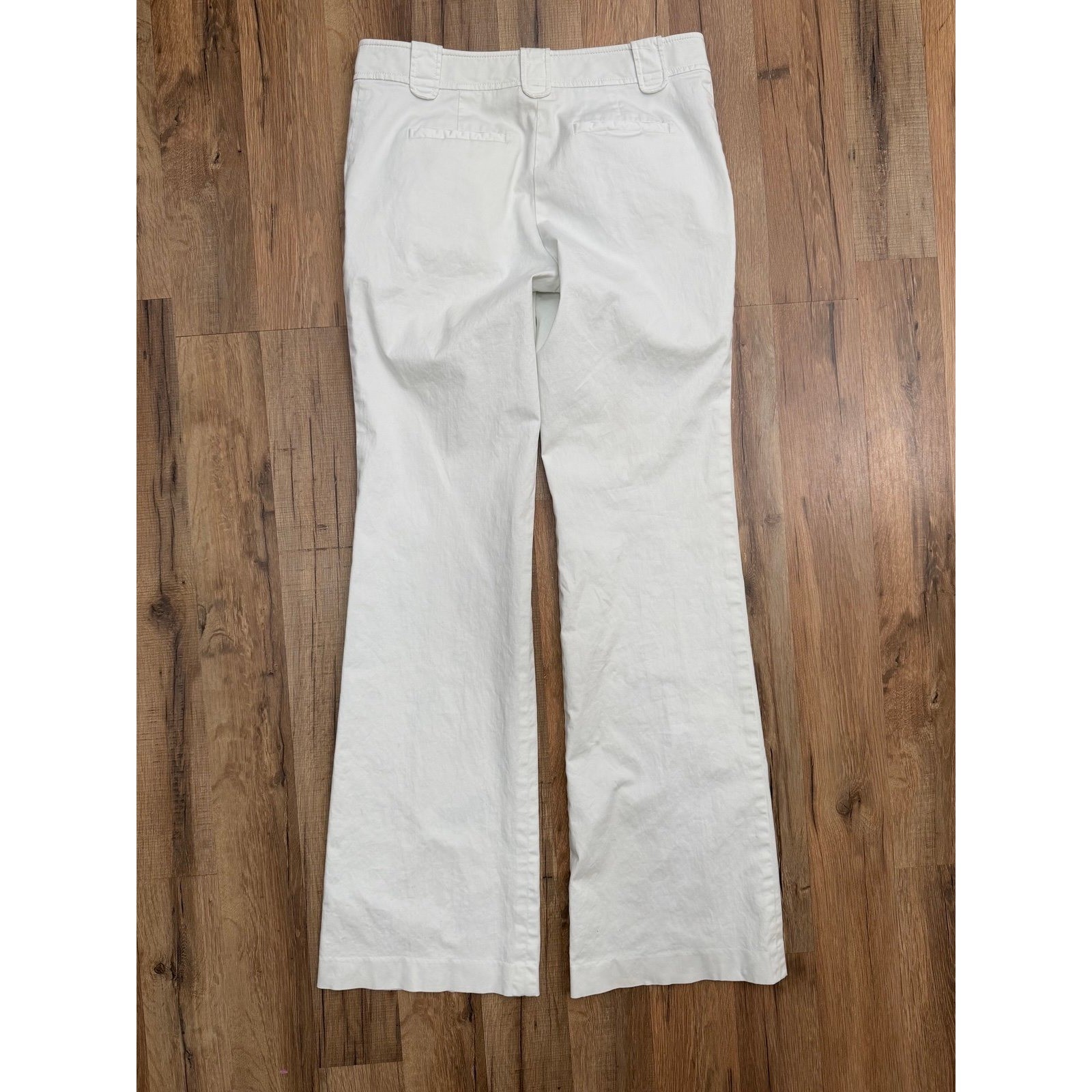 Tory Burch off white Stretch Pants Size 6 Straight Leg Cotton Blend thumbnail 3