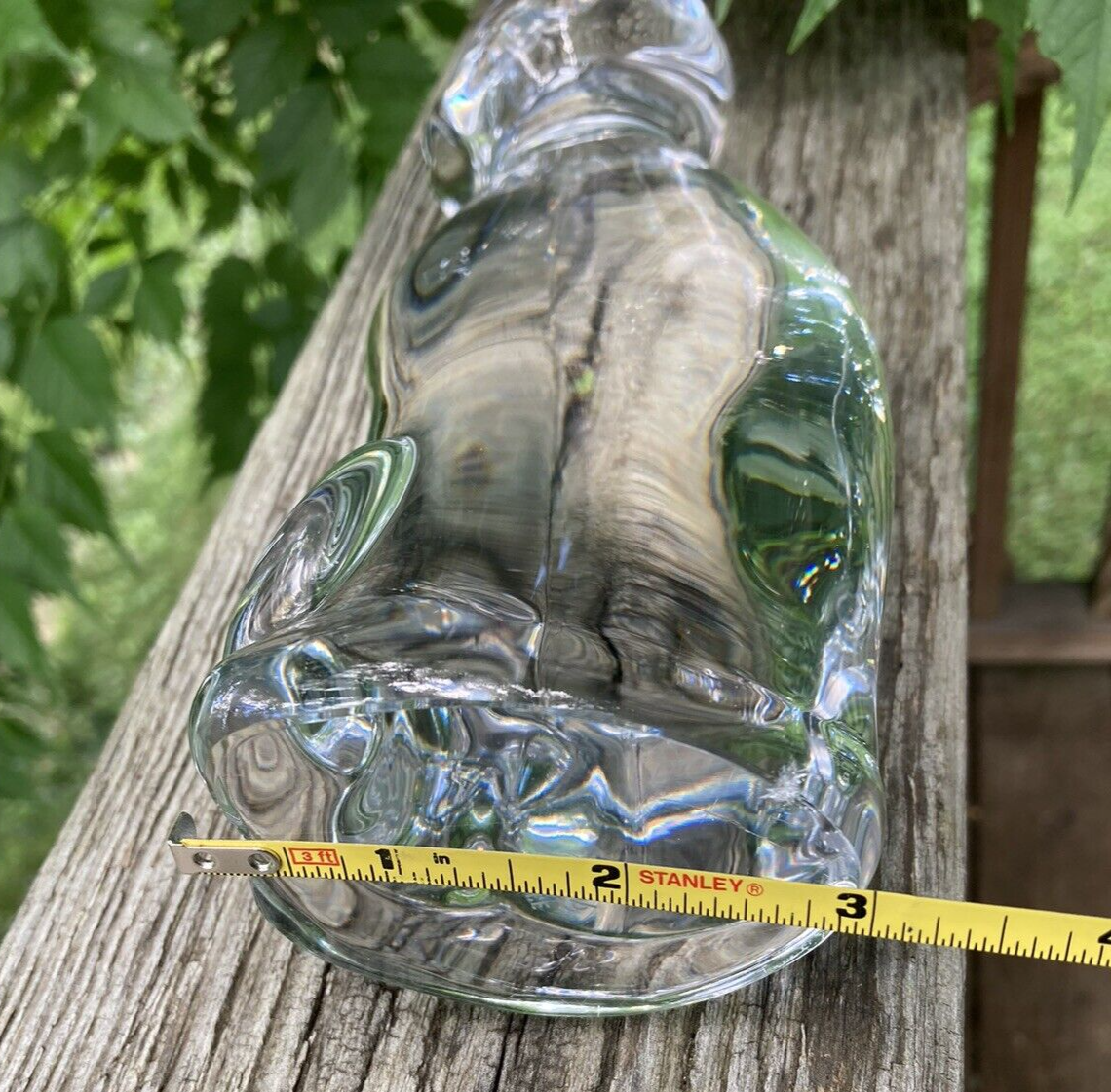Cristal de Sevres France Crystal 9” Sitting Art Cat Figurine