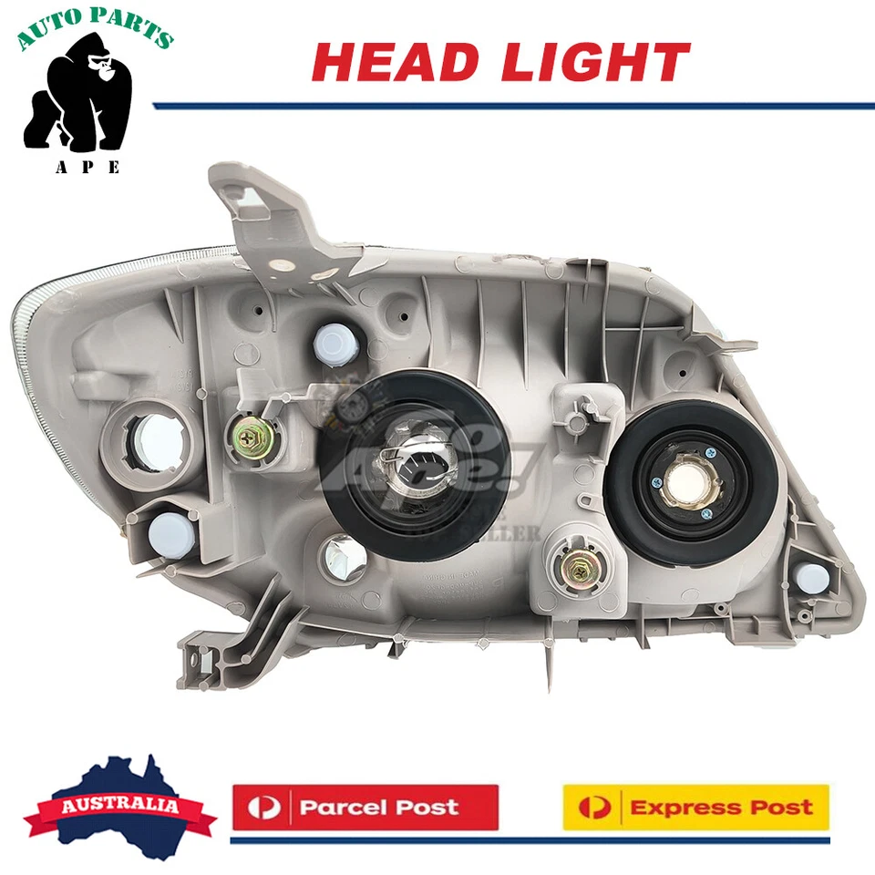 For Toyota Corolla 2001-2004 Hatch 2001-2007 Sedan/Wagon Pair LH+RH HeadLights - image 3 of 4