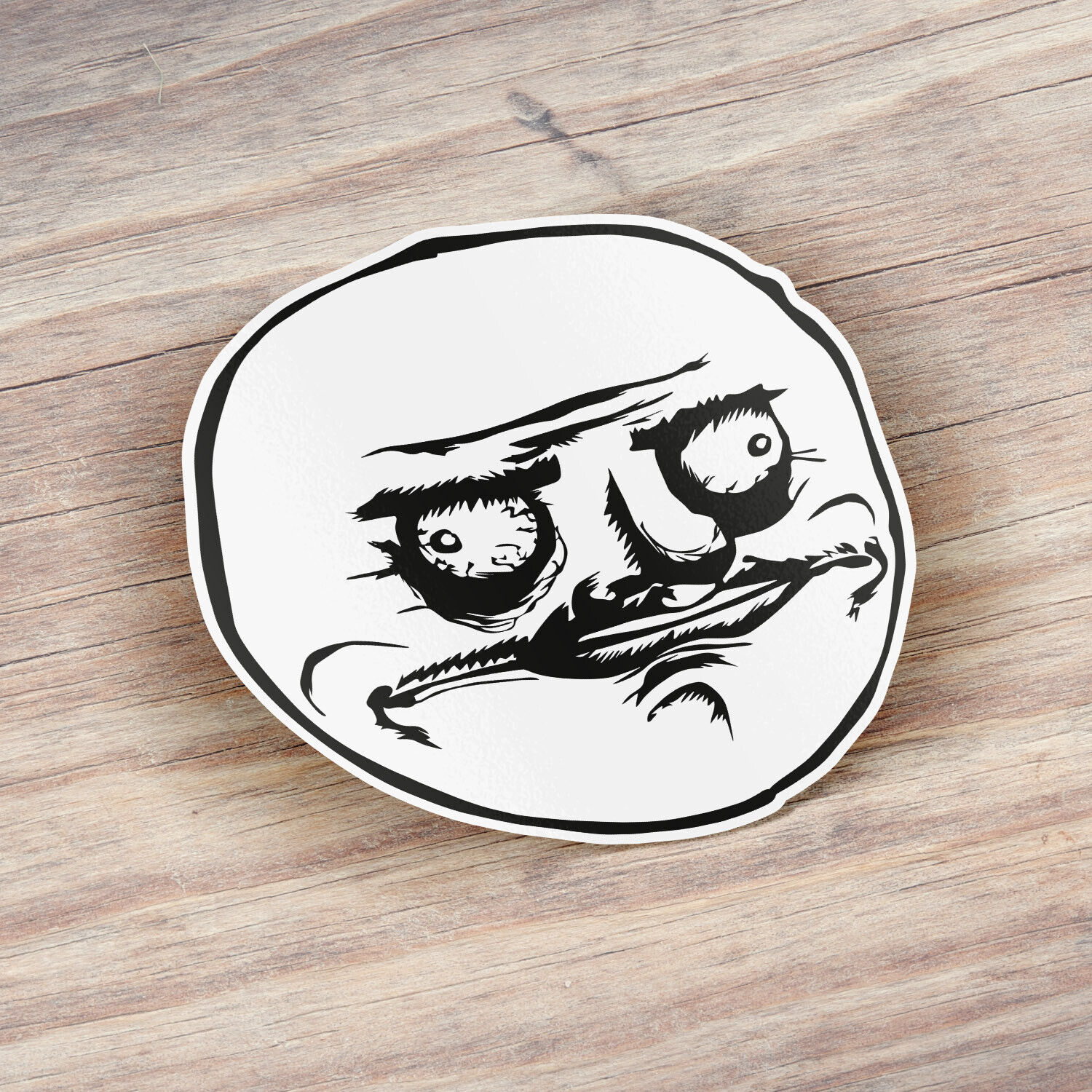 Distorted Meme Face Sticker for Sale by TheGreatAngel