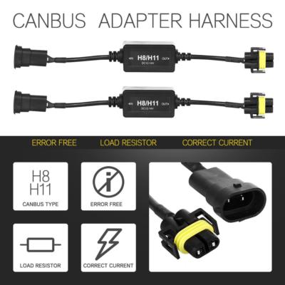 LED H11 Headlight Bulb Canbus Error Free Anti Flicker Resistor Canceller Decoder