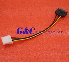 10PCS SATA 15-pin Male Power Cable to Molex IDE 4-pin Female Power Drive Adapter