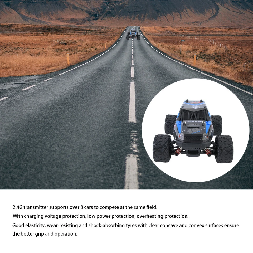 1/18 Simulation Remote Control Car 2.4GHz Racing Toy High Speed 45KM/H RC Car - Image 4 of 4