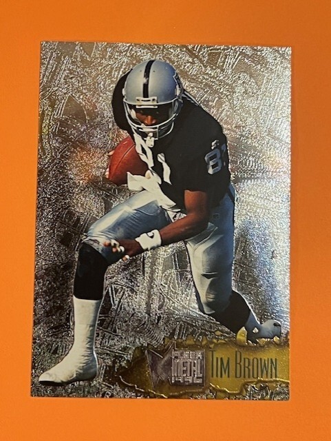1996 Fleer Metal Tim Brown #88 Oakland Raiders Football Card