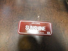 Post Cereal Miniature Metal Bicycle License Plate 1989 Arizona