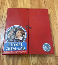 Vintage Lionel Chem-Lab chemistry set CL 33 In Wooden Box Rare Used