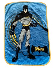 Vintage Blue Batman Baby/Kids Blanket Luxe 44x32  