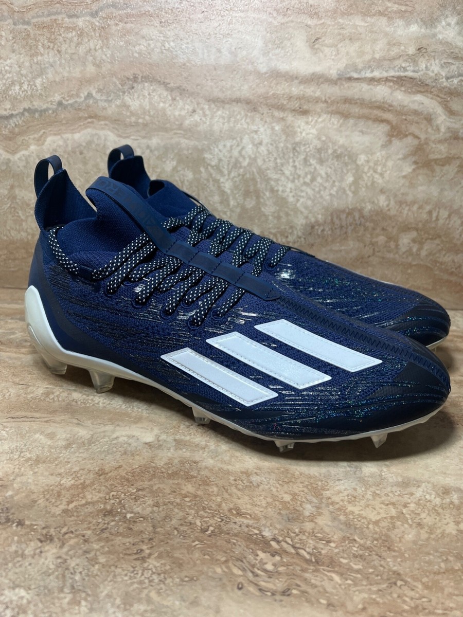 Men Size 13.5 Adidas Adizero Primeknit White/Navy Blue  display picture 3