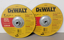 2 - DeWalt DW4753 Type 27 Metal Cutting Grinding Wheels A24R-BF 9 x 1/8 x 5/8-11