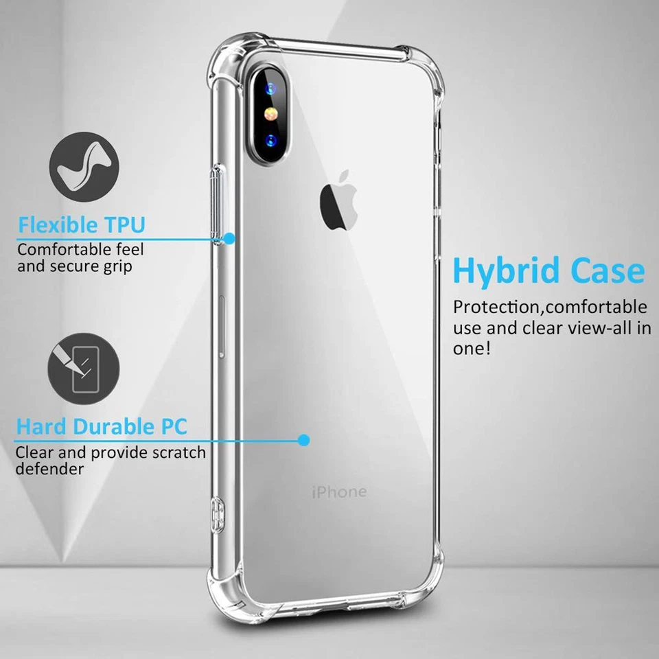 Funda protectora de TPU con esquinas reforzadas cristalinas para iPhone XS 13 12 11Pro Foto 4 de 4