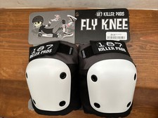 NWT 187 Killer Pads - Fly skate Knee Pads - Black White Size Small Adult