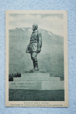 Statue of John F. Stevens - Discoverer of Marias Pass Across the Rocky Mountains