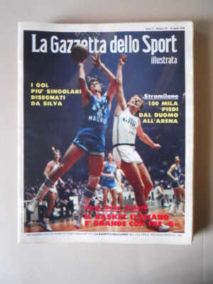 Gazzetta Sport Illustrata 15 1978 Girgi Geas Gabetti großer italienischer Basketball [G52C
