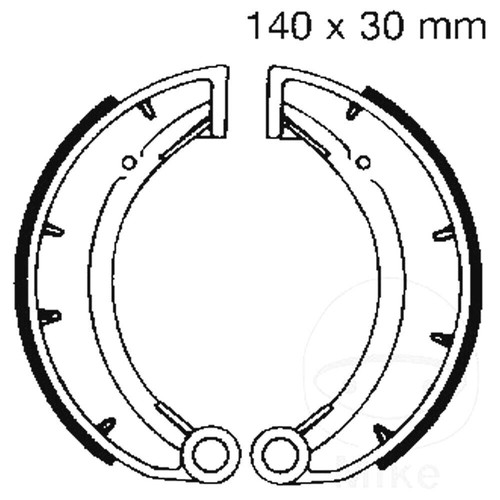 MZ SAXON TS ETZ 125 150 250 300 251 FUN 301 500 1985-98 REAR BRAKE SHOES EBC 979 - Picture 2 of 4