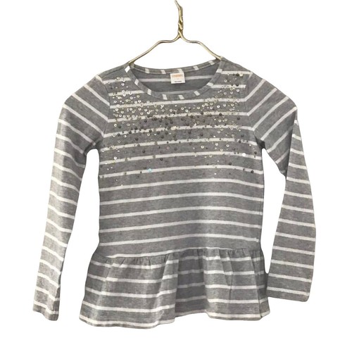 Top Péplum Gymboree Fille – Bleu Foncé à Pois Blancs Et Noeud Orange – Taille 7, Neuf Avec étiquettes