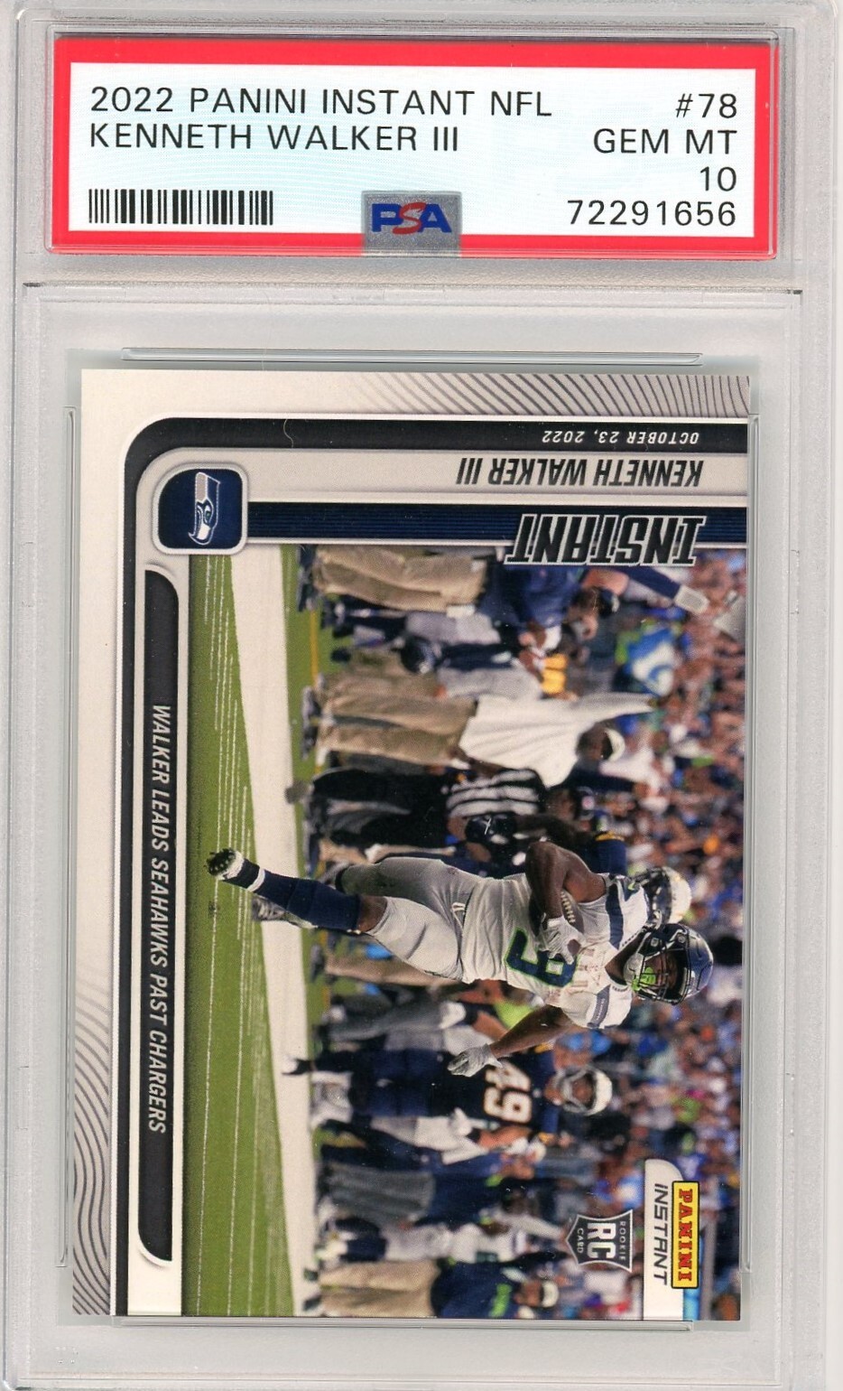 Kenneth Walker III Panini Instant NFL #78 Base