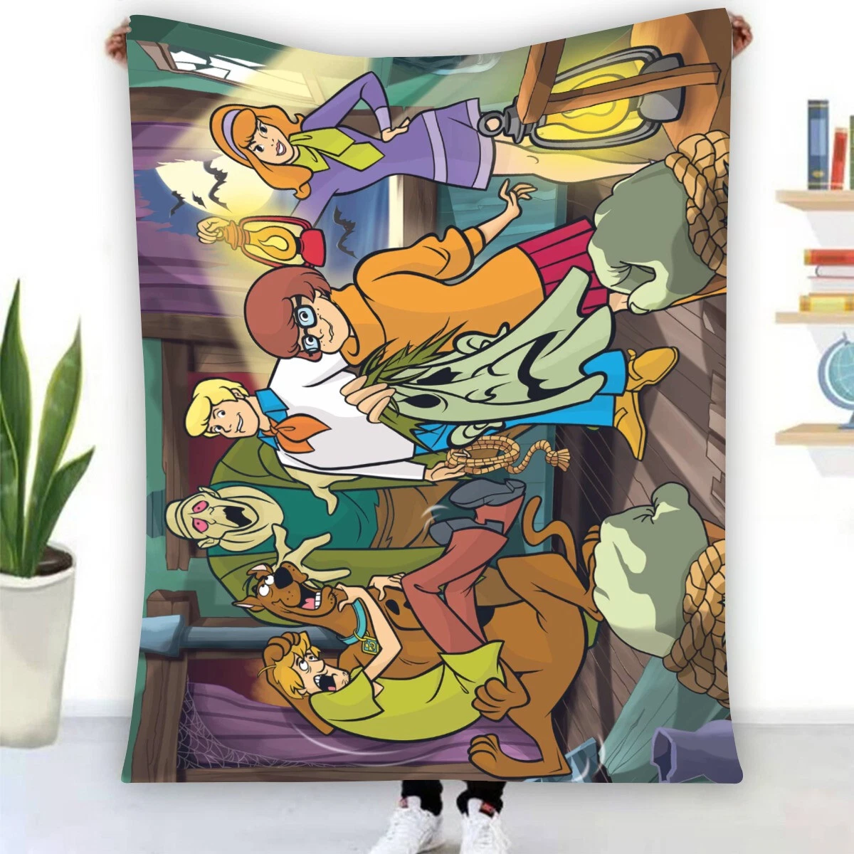 Scooby Doo Open Mask Fleece Blanket