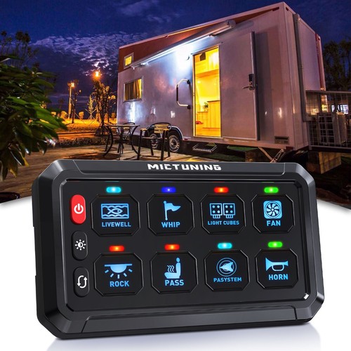 MICTUNING 8 Gang Led Switch Panel Circuit Relay Off Road Truck Light Controller - Picture 20 of 24
