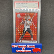 2020 Panini Mosaic Joe Burrow RC #201 Fusion Red Choice Rookie SSP /80 PSA 10