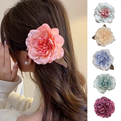 Barrette épingle à Cheveux Fleur En Tissu – 20 Couleurs, Brillante, Multifonction