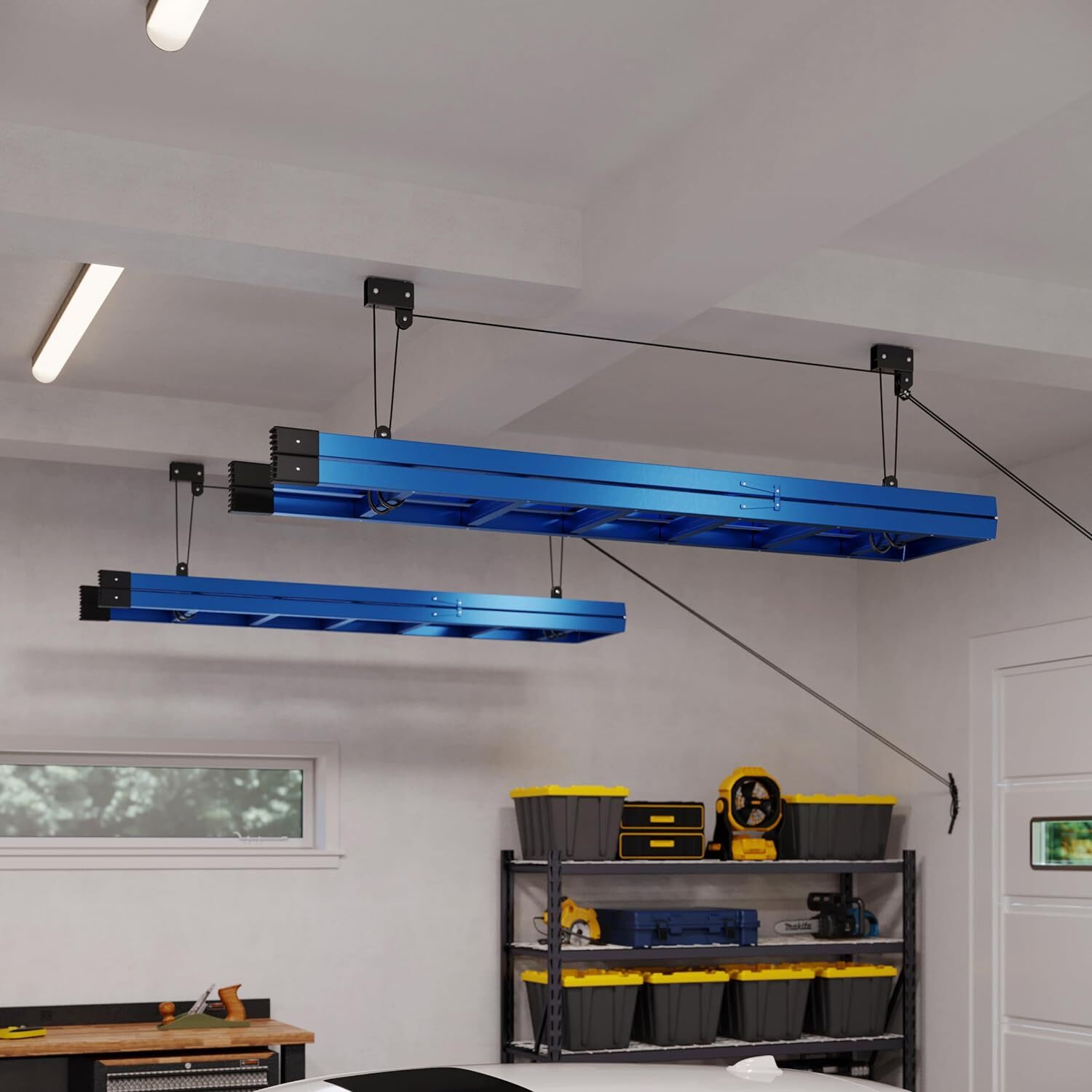 RAD Sportz Kayak Hoist 2-Pk Quality Garage Storage Canoe Lift, 125 lb Capacity