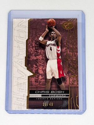 2007-08 Bowman Elevation Red #4 Chris Bosh /49 Toronto Raptors HOF