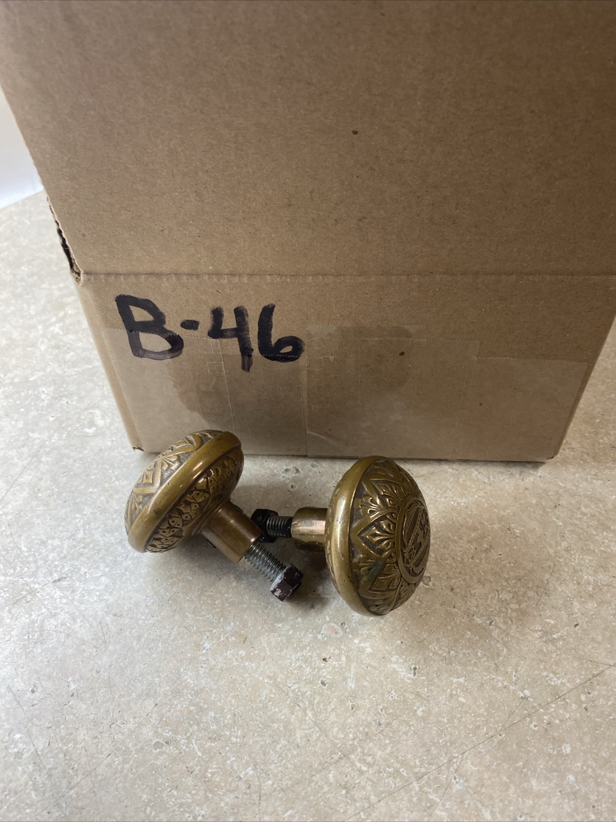 Antique Brass Victorian Door Knobs (Lot Of 2) eBay
