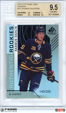 POP 1: Rasmus Dahlin RC BGS 9.5: 2018-19 SP Game Used Rainbow Rookie Gisto /200
