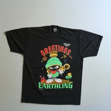 Vintage 1994 Marvin Martian Loony Tunes T Shirt 90s Virginia 
