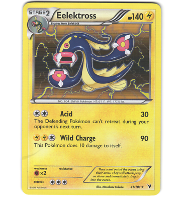 Pokemon 2011 Moderate Play Eelektross Noble Victories Holo 41/101