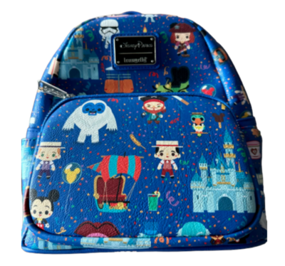 NWT Walt Disney World 50th Anniversary Blue Loungefly Mini Backpack IN  HAND!!