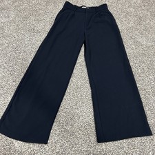 Abercrombie  Fitch Navy Sloane Tailored Wide Leg Pants Trouser Womens Size M