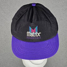 Matrix Hat Mens OSFM Black Essentials Vintage Snapback Made In USA Retro Cap
