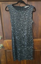 Bisou Bisou Sequin Little Black Dress Size 8