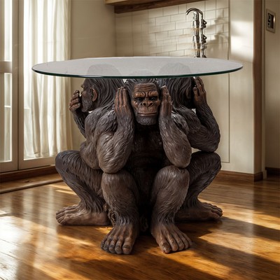 Bigfoot Yeti Statue Animals Glass Table Decor Indoor Desk Decoration NEW