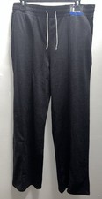 Kirkland Signature Gray Pintuck Pants Drawstring Straight Leg Women L