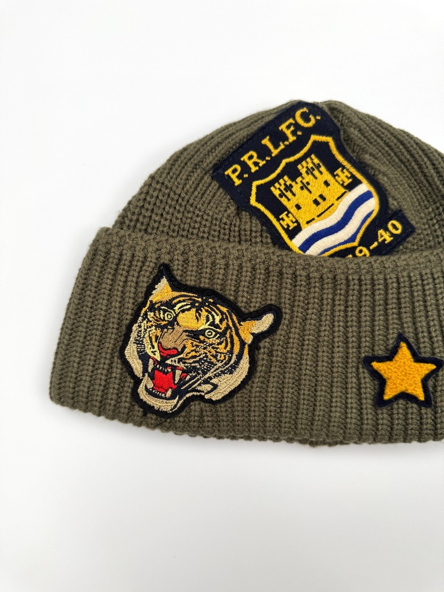 Polo Ralph Lauren Tiger Patch Naval Tailors Beanie Toque Hat W
