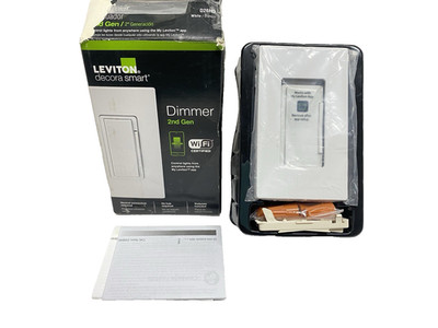 Leviton Decora Smart White Dimmer Switch 2nd Gen Wi-Fi Works W/Alexa Hey Google