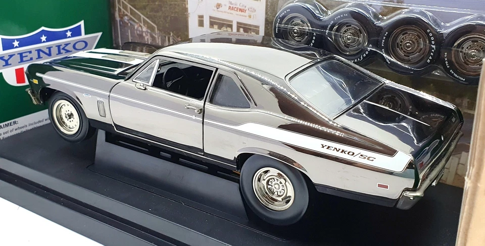 Ertl 1/18 Scale Diecast 29412PB - 1969 Yenko Nova 427 Street/Strip - Chrome - Image 2 of 4