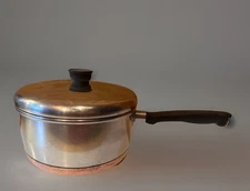 VTG Saucepan Sears Maid Of Honor Copper Bottom With Lid 1.5 Qt USA L@@K