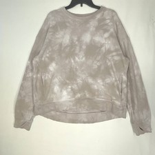 All In Motion Tie-Dye Crewneck Sweatshirt Womens X-Large Soft French Terry Brown